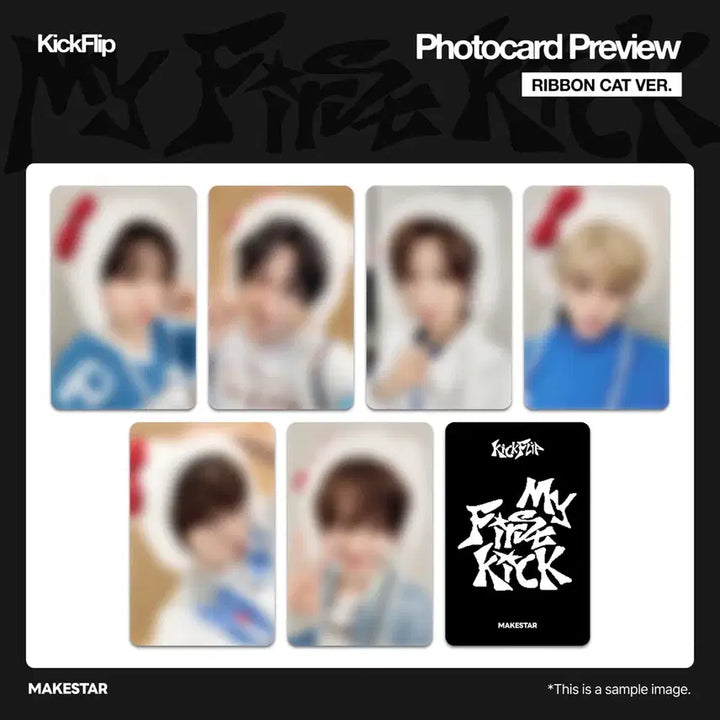 [BUNJANG] KICKFLIP Makestar POB Ribbon Cat Photocard Set / 킥플립 메이크스타 미공포 리본고양이 세트 + 앨범