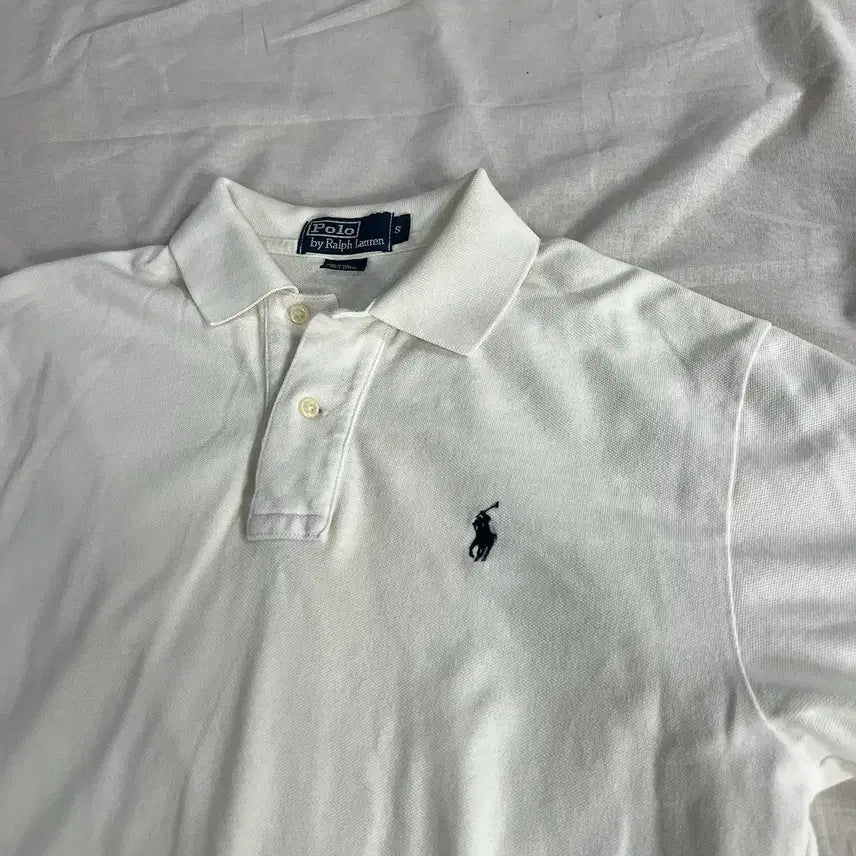 [BUNJANG] Polo Ralph Lauren Short Sleeve Polo Shirt White S / 폴로 랄프로렌 반팔 카라티 화이트 S 정품