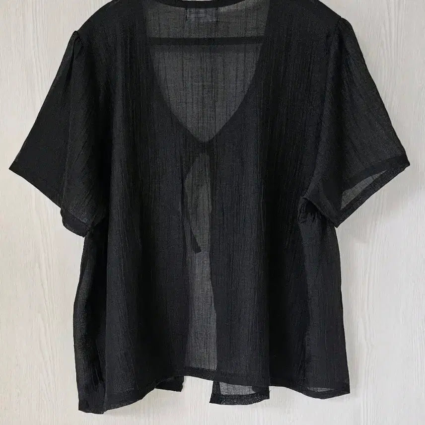 [BUNJANG] Sheer Ribbon Cardigan / 시스루 가디건 새상품