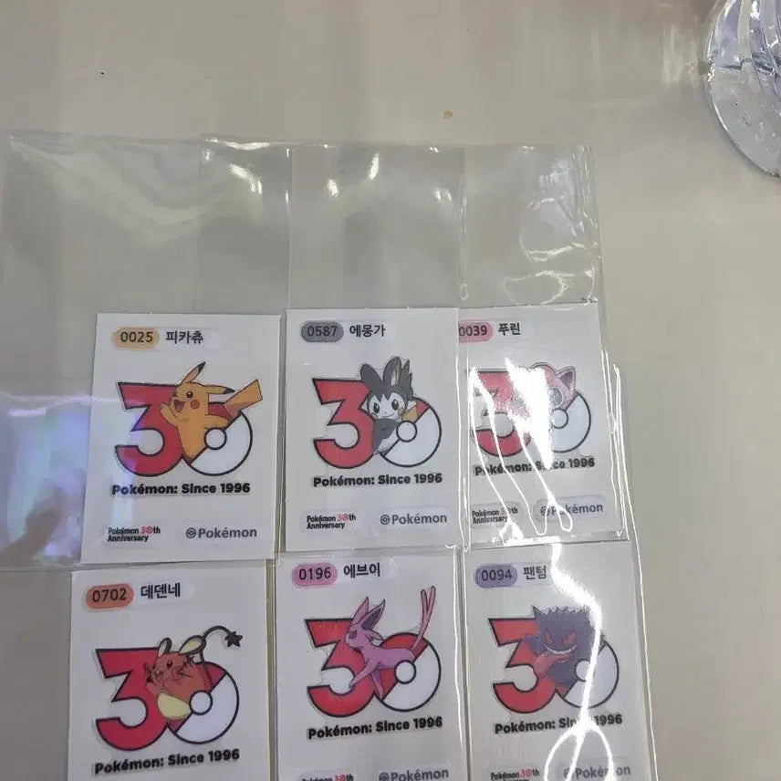 [BUNJANG] Pokemon 30th Anniversary Sticker Set / 포켓몬 30주년 기념 스티커