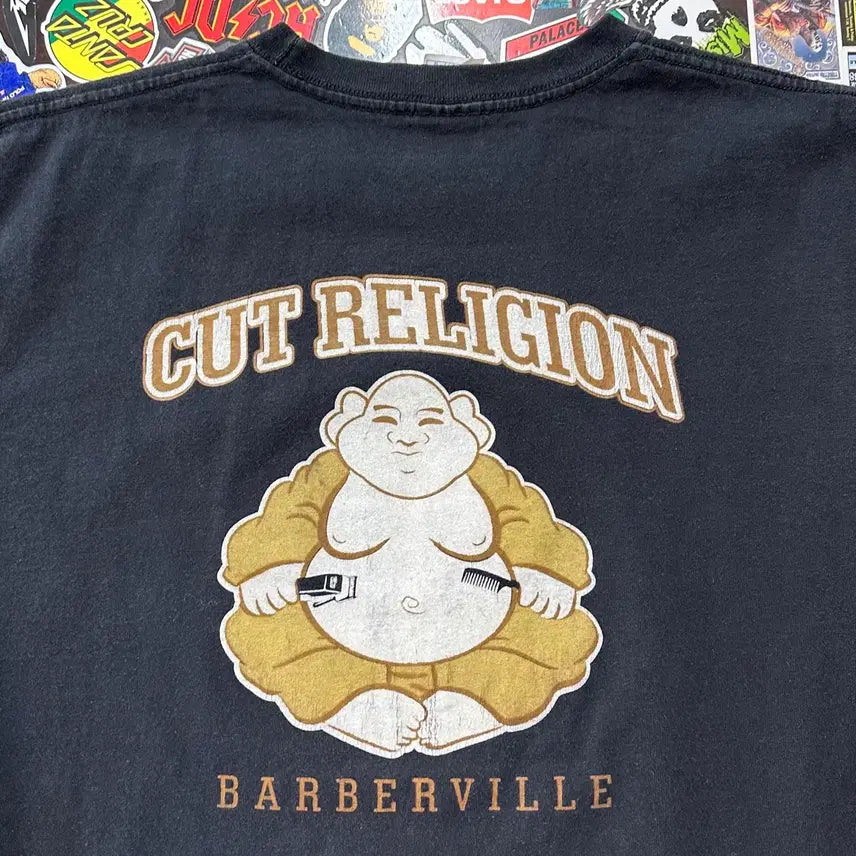 [BUNJANG] Yazbek True Religion Parody T-shirt / Yazbek 트루 릴리전 바버 패러디 티셔츠 L