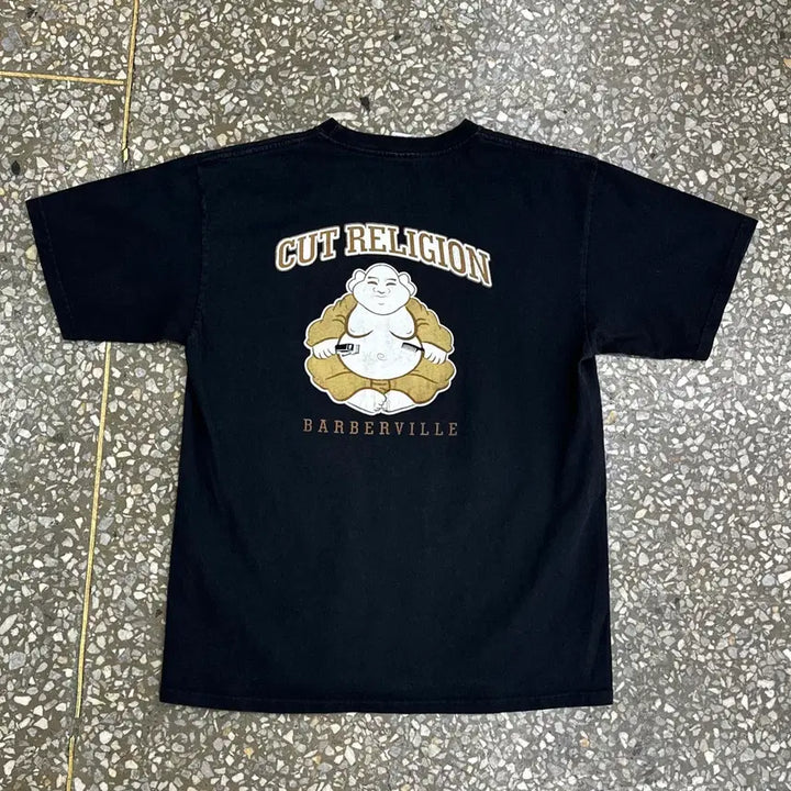 [BUNJANG] Yazbek True Religion Parody T-shirt / Yazbek 트루 릴리전 바버 패러디 티셔츠 L
