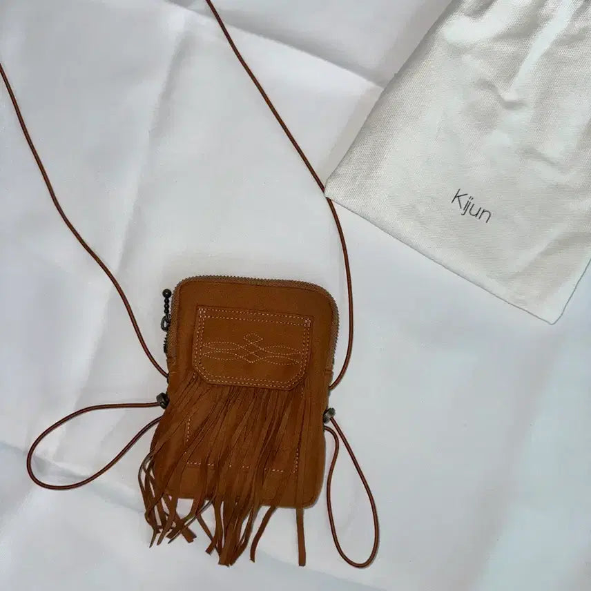 [BUNJANG] Western Fringe Mini Bag - Brown / 기준) 웨스턴 프린지 미니백 브라운