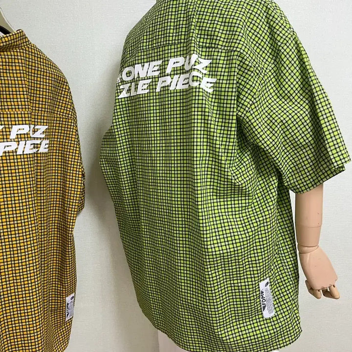 [BUNJANG] Plaid Boxy Shirt (Unisex, Light Green) / 잔체크박시셔츠(공용,연두)