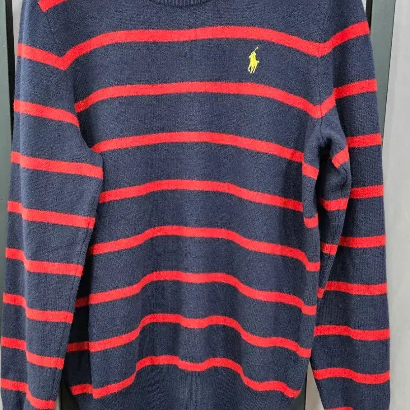 [BUNJANG] Polo Ralph Lauren Lambswool Knit Navy Striped M / 폴로 랄프로렌 램스울 니트 M
