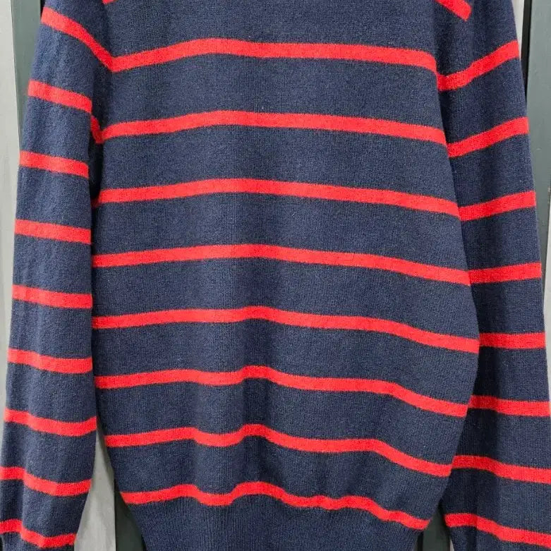 [BUNJANG] Polo Ralph Lauren Lambswool Knit Navy Striped M / 폴로 랄프로렌 램스울 니트 M