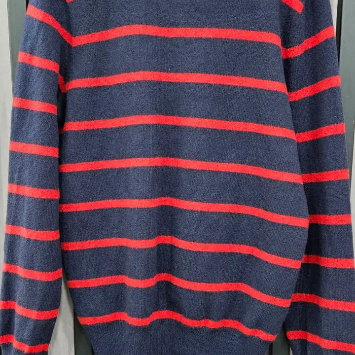 [BUNJANG] Polo Ralph Lauren Lambswool Knit Navy Striped M / 폴로 랄프로렌 램스울 니트 M