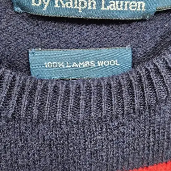 [BUNJANG] Polo Ralph Lauren Lambswool Knit Navy Striped M / 폴로 랄프로렌 램스울 니트 M