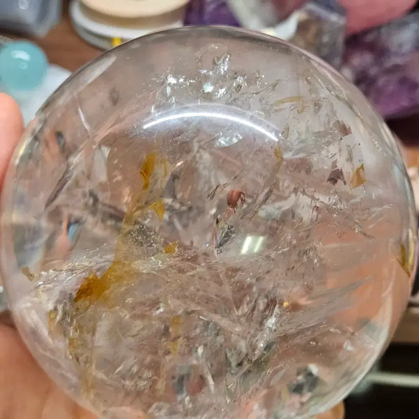 [BUNJANG] Large Natural Crystal Sphere - Clear Quartz, Smoky Quartz, Golden Healer / 천연 원석 빅사이즈 투명 수정구 스피어 백수정 스모키쿼츠 골든힐러 정화