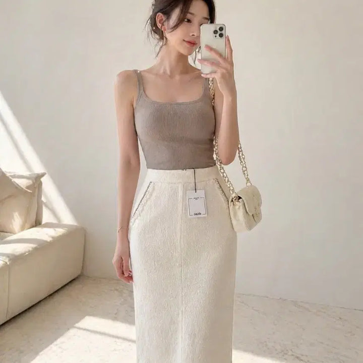 [BUNJANG] OBZEE Archive Tweed Skirt Ivory / (정품/새상품) 오브제(OBZEE) 트위드 스커트 아이보리 / 28~29