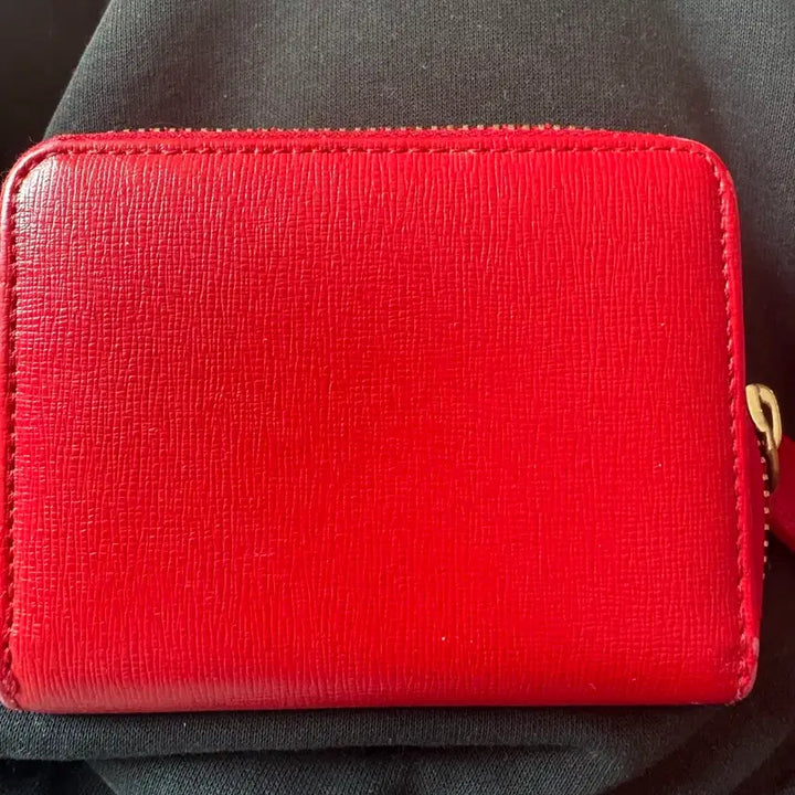 [BUNJANG] Vivienne Westwood Red Zipper Bifold Wallet / 비비안웨스트우드 레드 지퍼 반지갑