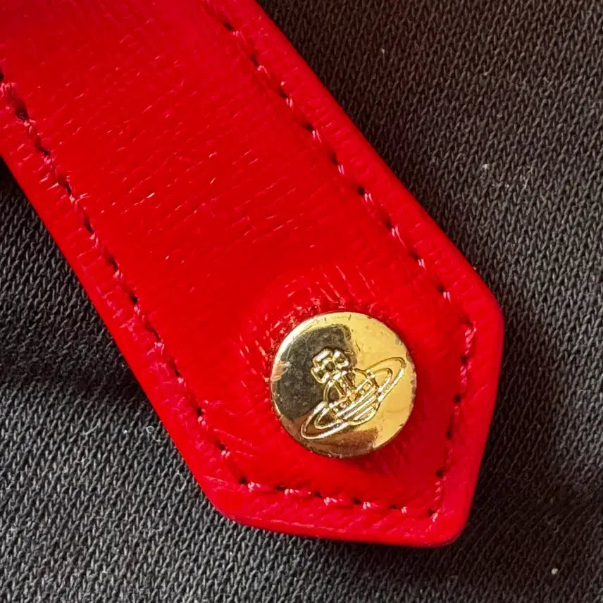 [BUNJANG] Vivienne Westwood Red Zipper Bifold Wallet / 비비안웨스트우드 레드 지퍼 반지갑