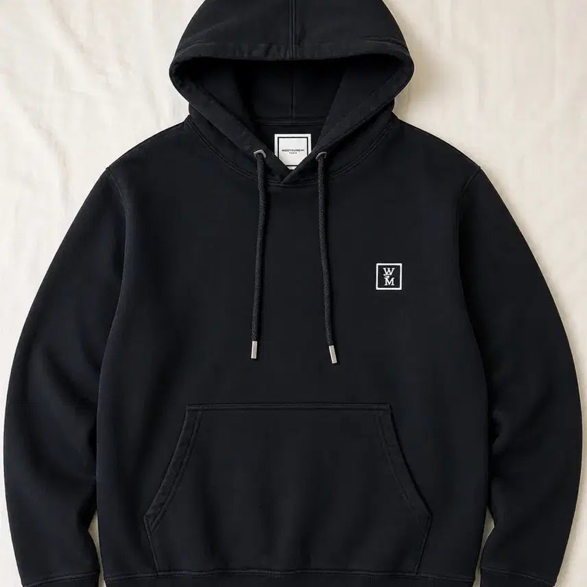 [BUNJANG] Wooyoungmi Black Logo Hoodie / 우영미 백 로고 후드티