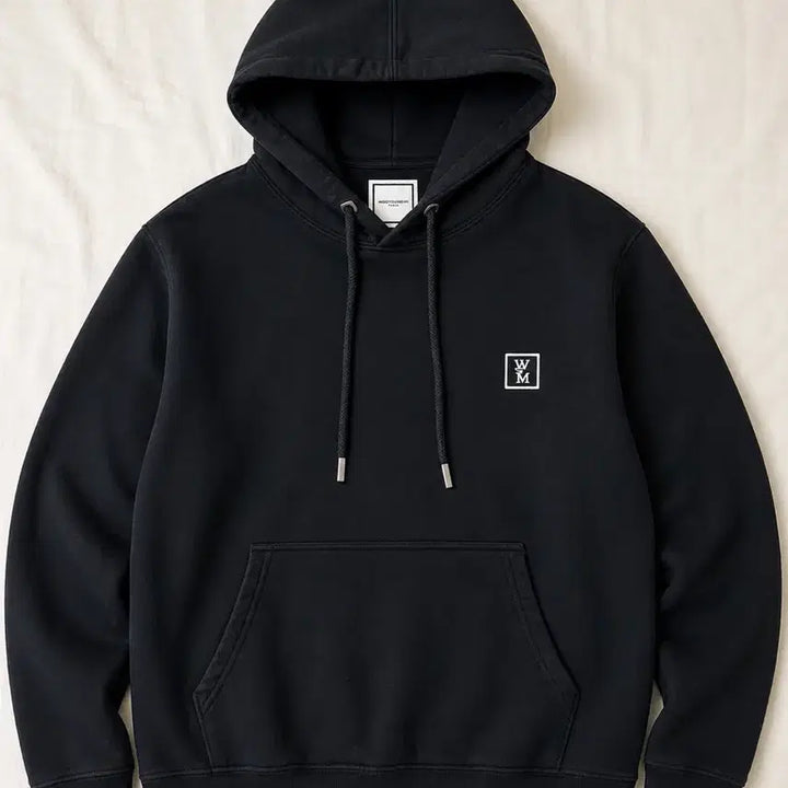 [BUNJANG] Wooyoungmi Black Logo Hoodie / 우영미 백 로고 후드티