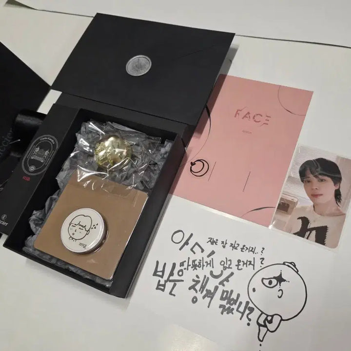 [BUNJANG] BTS Jimin FACE Studio Gift Hand Cream, Grip Talk, Resin, Postcard, Box, Photocard / 방탄 지민 FACE 공방 역조공 선물 엠카
