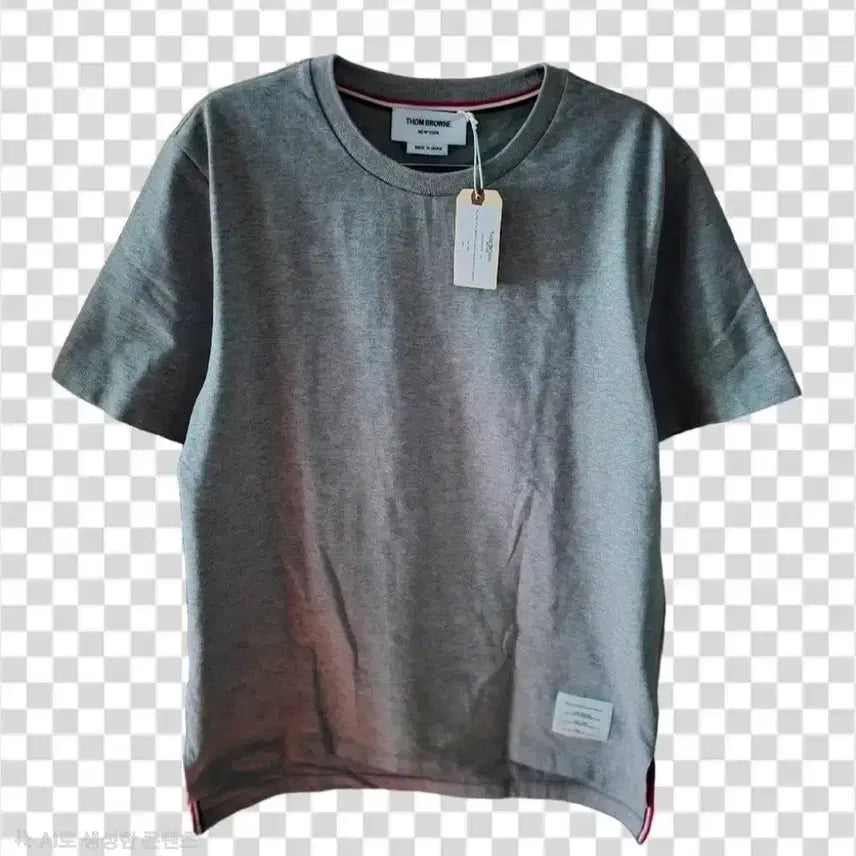 [BUNJANG] Thom Browne Grey Short Sleeve T-Shirt Size 2 / 롯데백화점 라벨 (정품) THOM BROWNE 그레이 반팔 티셔츠 사이즈
