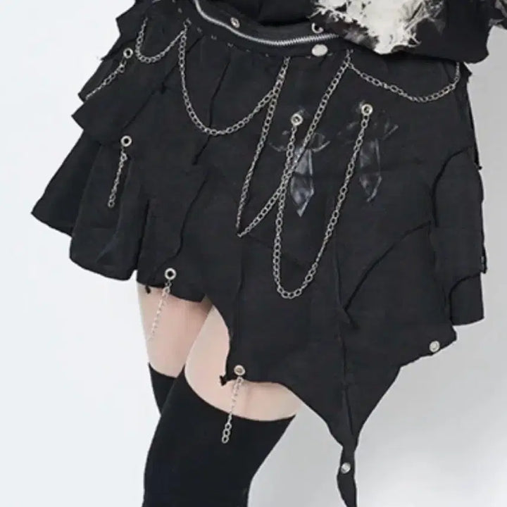 [BUNJANG] ACDC Rag Punk Chain Skirt Black / acdc rag 펑크 스커트