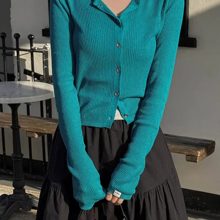 [BUNJANG] K-Club Til Blue Sheer Summer Cardigan / 케이클럽 틸블루 여름가디건 시스루가디건