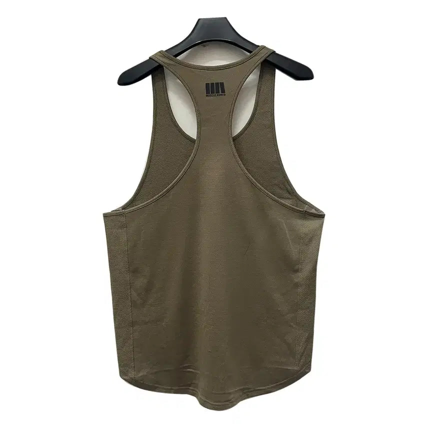 [BUNJANG] Muscle Armed Dry Olive Khaki Tank Top XL / 머슬암드 드라이 올리브카키 탱크탑 나시 XL