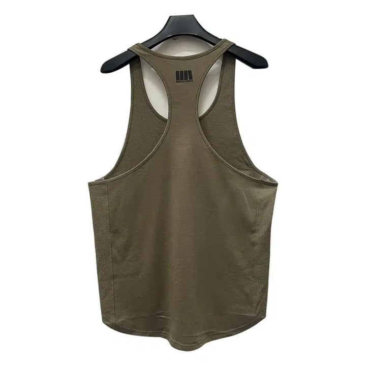 [BUNJANG] Muscle Armed Dry Olive Khaki Tank Top XL / 머슬암드 드라이 올리브카키 탱크탑 나시 XL