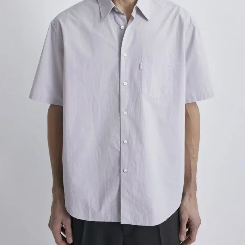 [BUNJANG] Pottery Cotton Typewriter Comfort Short Sleeve Shirt / 포터리 코튼 타입라이터 컴포트 반팔셔츠