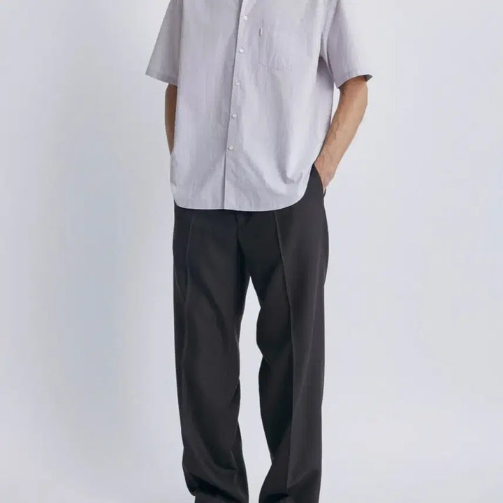 [BUNJANG] Pottery Cotton Typewriter Comfort Short Sleeve Shirt / 포터리 코튼 타입라이터 컴포트 반팔셔츠