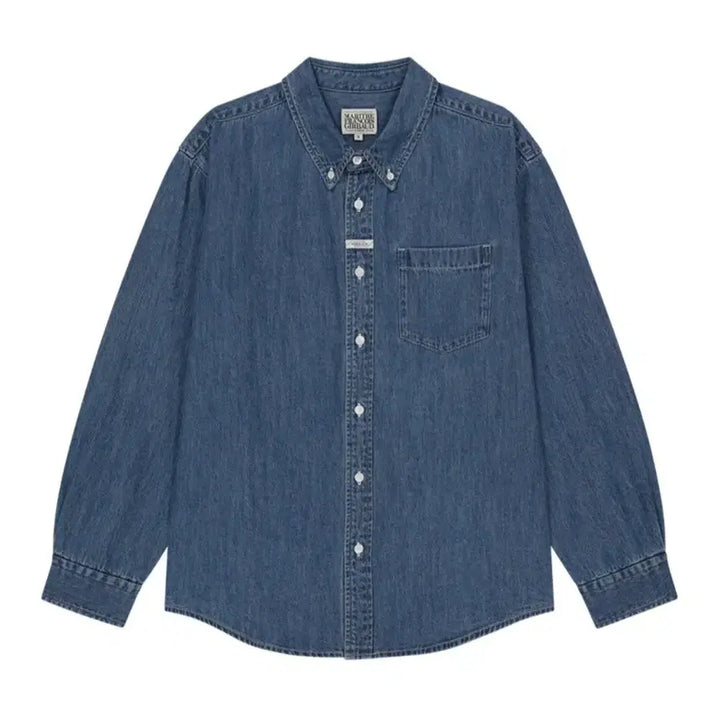 [BUNJANG] Marithe UNI BASIC DENIM SHIRT Blue M / 마리떼 UNI BASIC DENIM SHIRT 새상품