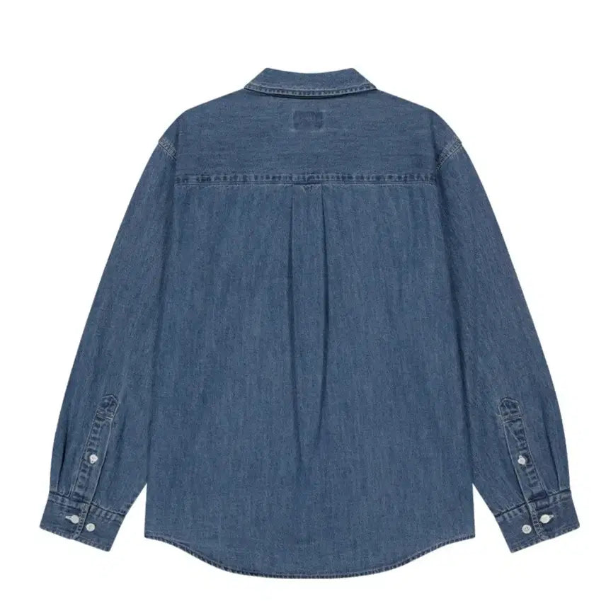 [BUNJANG] Marithe UNI BASIC DENIM SHIRT Blue M / 마리떼 UNI BASIC DENIM SHIRT 새상품