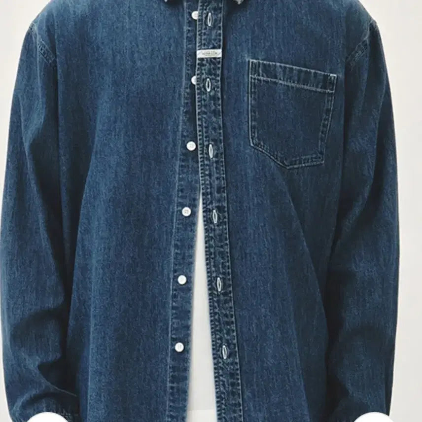 [BUNJANG] Marithe UNI BASIC DENIM SHIRT Blue M / 마리떼 UNI BASIC DENIM SHIRT 새상품