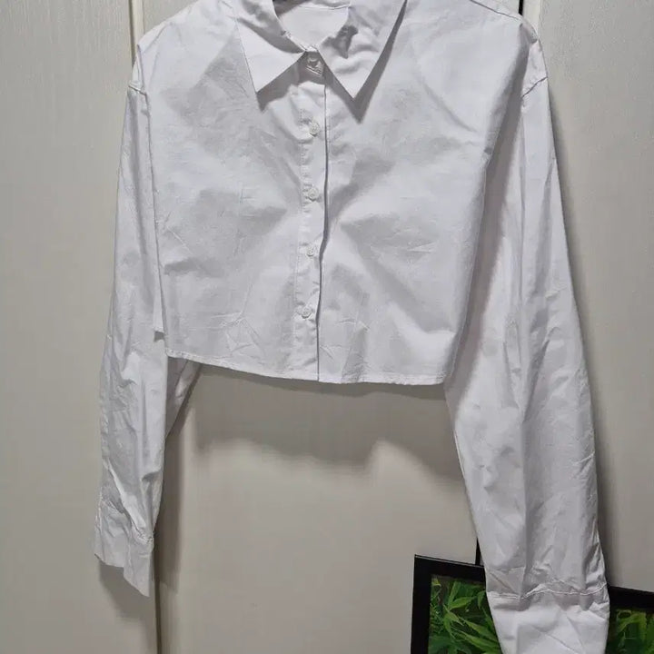 [BUNJANG] Dint White Cropped Shirt / (세일)(새상품)DINT 딘트 화이트 크롭 셔츠