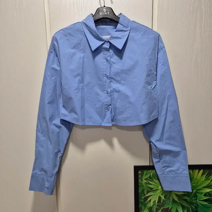 [BUNJANG] DINT Cropped Shirt (Sky Blue) / (3시간.타임세일)(새상품)DINT 딘트 소라색 크롭 셔츠