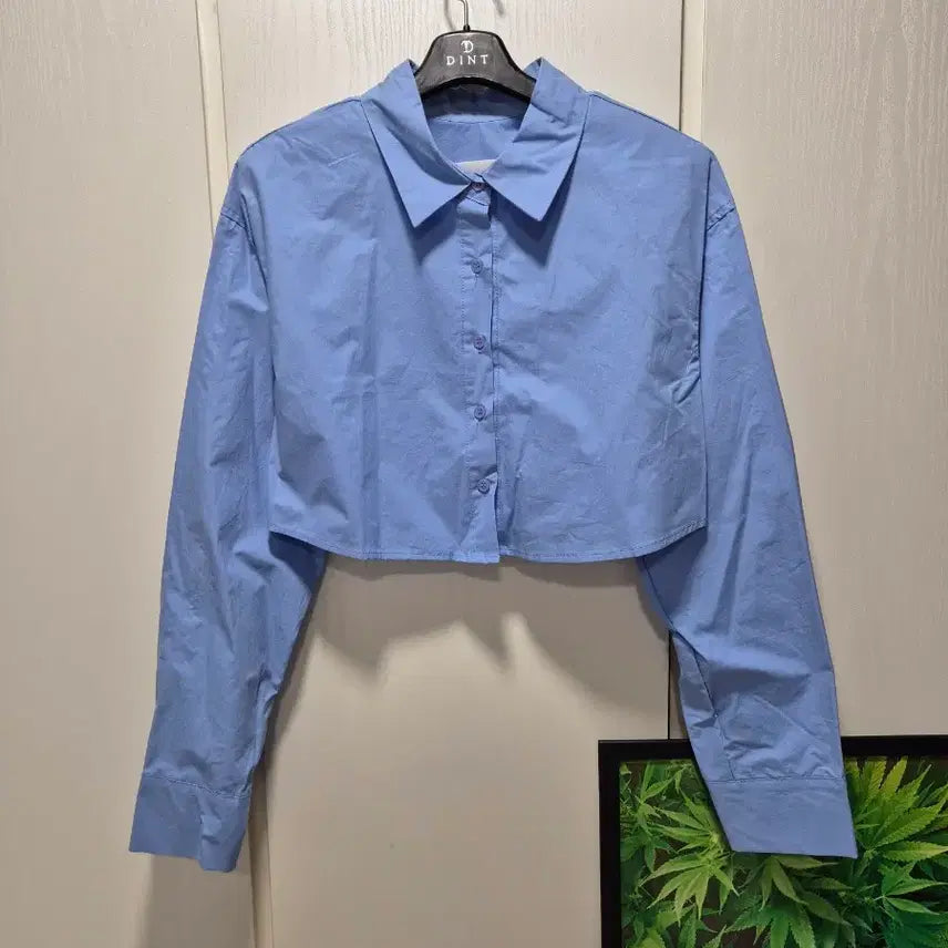 [BUNJANG] DINT Cropped Shirt (Sky Blue) / (3시간.타임세일)(새상품)DINT 딘트 소라색 크롭 셔츠