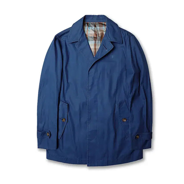[BUNJANG] Universal Language Blue Cotton Classic Hidden-Button Jacket / 유니버셜 랭귀지 [Universal Language] 블루 히든버튼 자켓