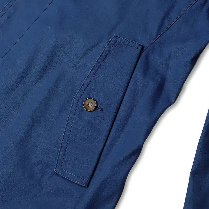 [BUNJANG] Universal Language Blue Cotton Classic Hidden-Button Jacket / 유니버셜 랭귀지 [Universal Language] 블루 히든버튼 자켓