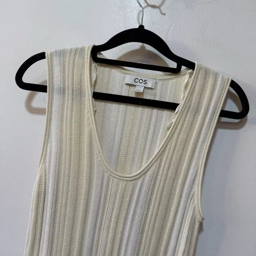 [BUNJANG] COS Knit Long Sleeveless Dress XS Light Beige / COS 니트 롱 원피스 XS