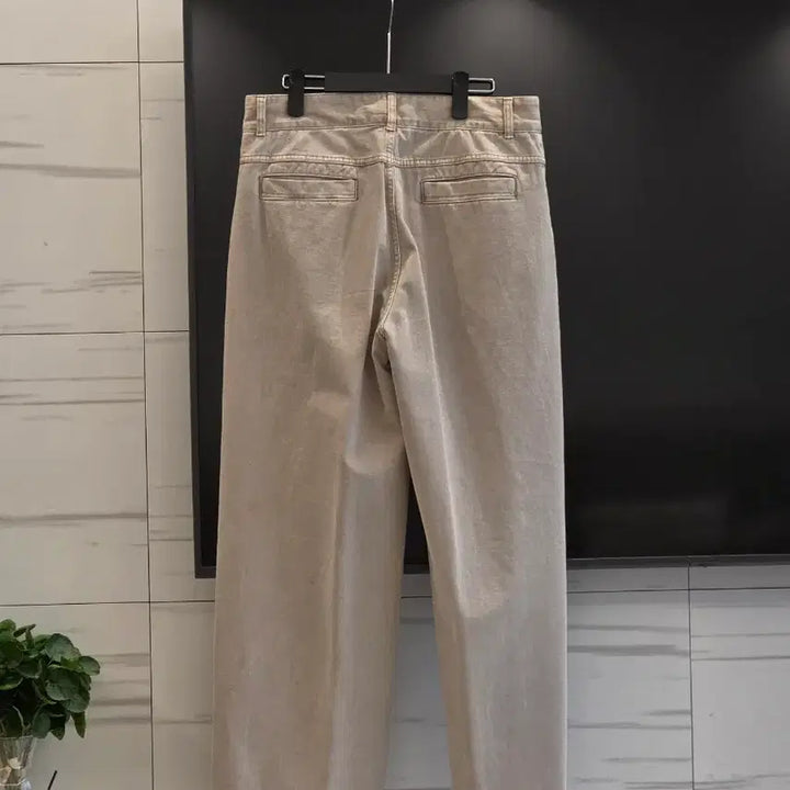 [BUNJANG] System Homme Washed Beige One-Pleat Denim Pants / 시스템옴므 워싱 베이지 원턱 데님팬츠 82