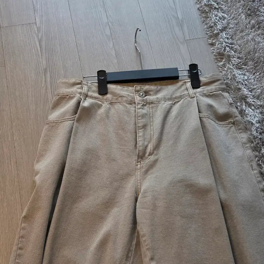 [BUNJANG] System Homme Washed Beige One-Pleat Denim Pants / 시스템옴므 워싱 베이지 원턱 데님팬츠 82