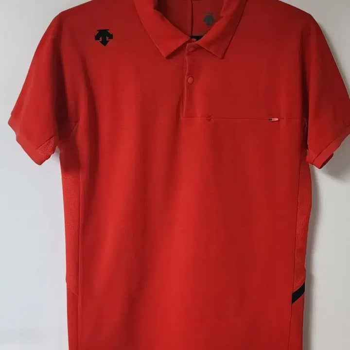 [BUNJANG] Descente Red Short Sleeve Polo Shirt / 데상트 빨간색 반팔 폴로티