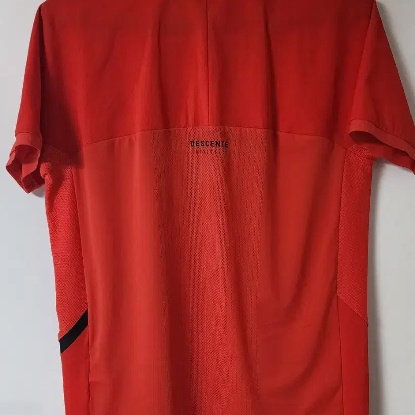 [BUNJANG] Descente Red Short Sleeve Polo Shirt / 데상트 빨간색 반팔 폴로티