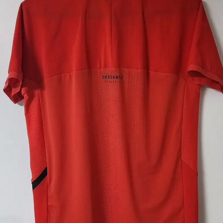 [BUNJANG] Descente Red Short Sleeve Polo Shirt / 데상트 빨간색 반팔 폴로티