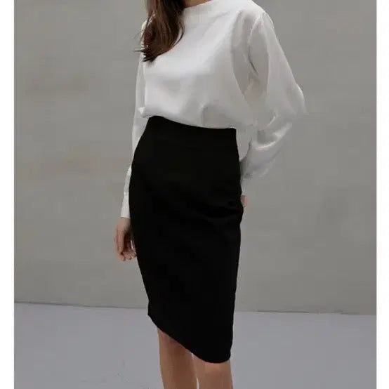 [BUNJANG] Melia H-Line Black Skirt / MELIA 멜리아 H라인 블랙 스커트 lang5 랑5
