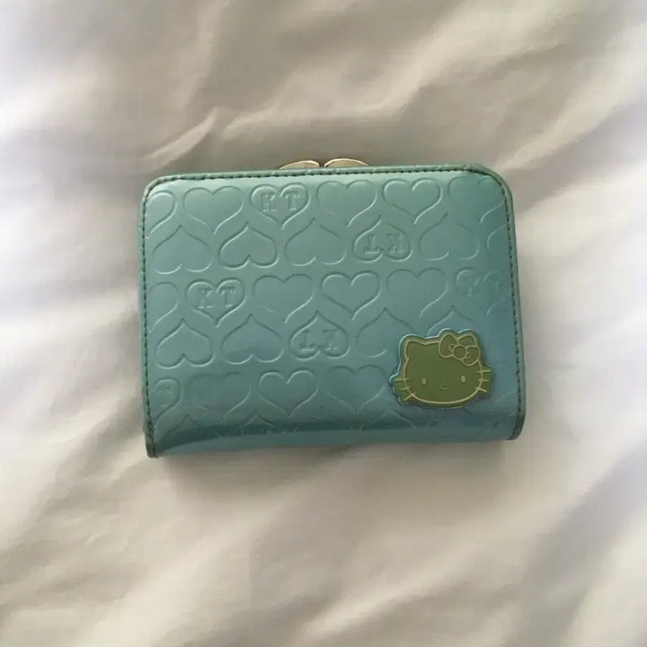 [BUNJANG] Hello Kitty Enamel Long Wallet Mint / 키티 에나멜 반지갑 민트