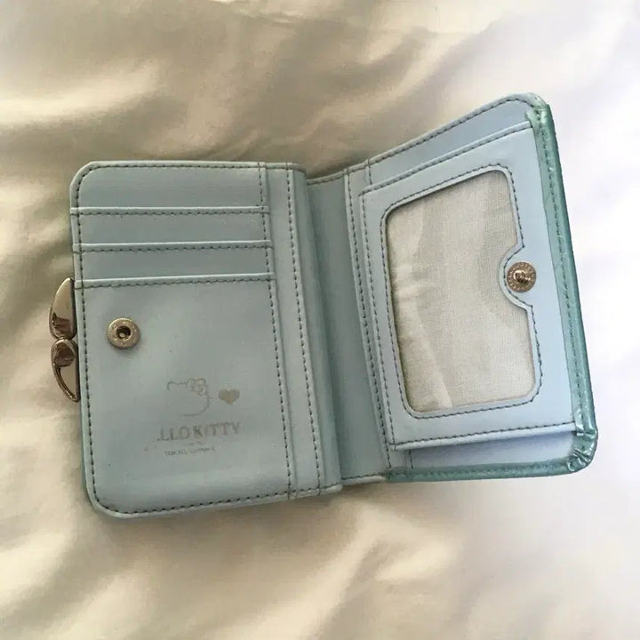 [BUNJANG] Hello Kitty Enamel Long Wallet Mint / 키티 에나멜 반지갑 민트