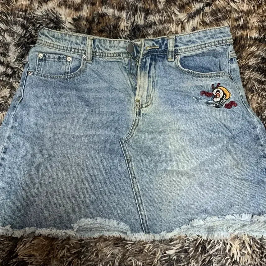 [BUNJANG] EICHI TOO Son Goku Collaboration Denim Skirt L / 유니크 손오공 콜라보 EICHI TOO 청치마 L (165/72A)