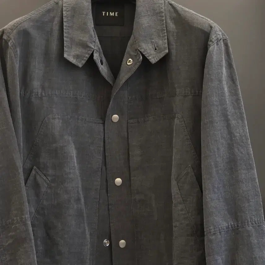 [BUNJANG] Time Homme Charcoal Linen Blouson 105 / 타임옴므 차콜 리넨 블루종 105