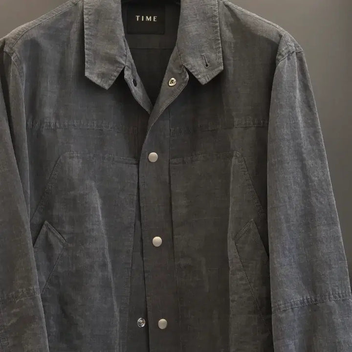 [BUNJANG] Time Homme Charcoal Linen Blouson 105 / 타임옴므 차콜 리넨 블루종 105