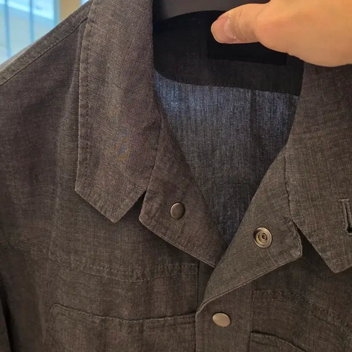 [BUNJANG] Time Homme Charcoal Linen Blouson 105 / 타임옴므 차콜 리넨 블루종 105