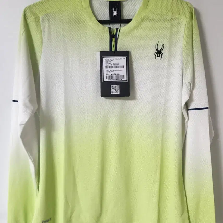 [BUNJANG] Spyder Fluorescent Lime Long Sleeve T-Shirt / Spyder 스파이더 형광 라임색 긴팔티 새상품