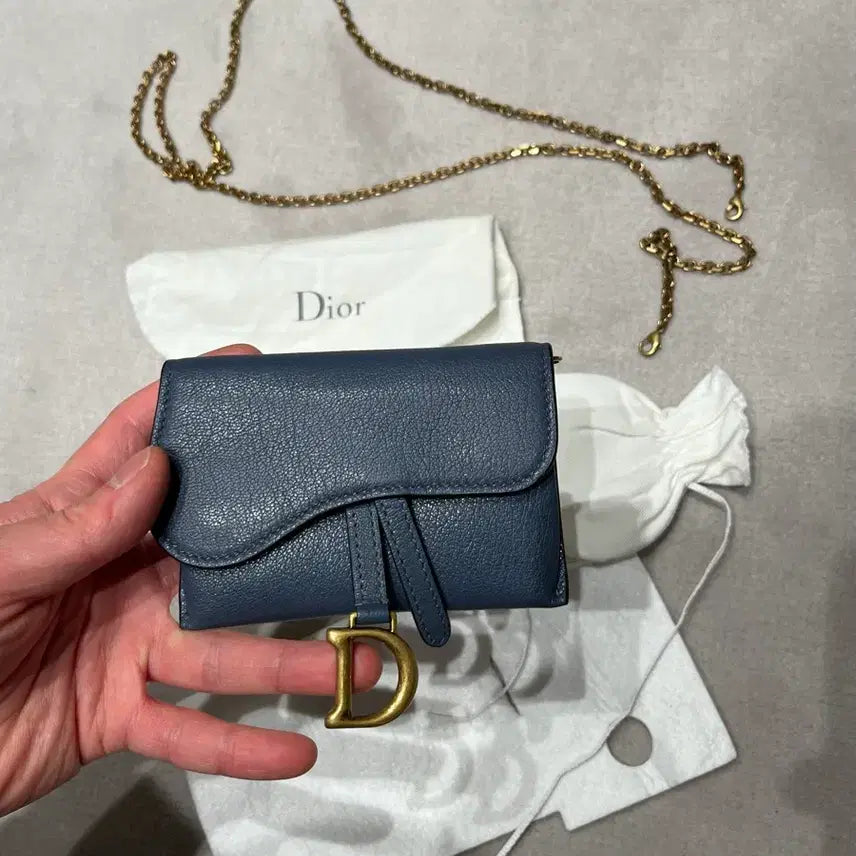 [BUNJANG] Dior Saddle Wallet on Chain / 디올 새들 월렛 앤 체인