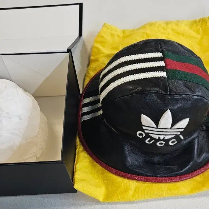 [BUNJANG] Adidas x Gucci Collaboration Bucket Hat Black / 아디다스 X 구찌 콜라보 버킷햇 블랙